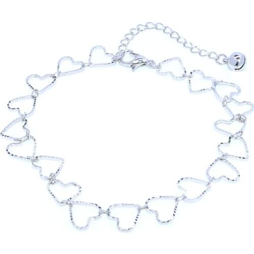 1pcs Boho Style Vintage Star Love Heart Pattern Summer Beach Foot Anklet Bracelet Barefoot For Women Leg Chain Accessories Gift