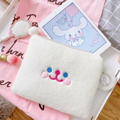 Tablet case laptop storage bag Large-capacity portable clutch bag cute girl cosmetic bag IPAD cover home storage bag 11 inch