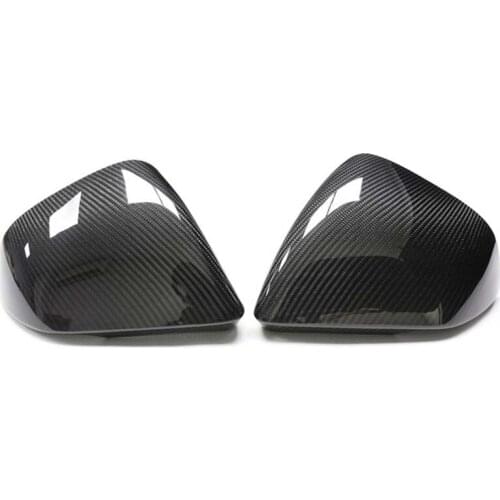 Carbon Fiber Rear View Mirror Case Dry Carbon Europe Standard Case Protective Cover Car Trim Parts For Ford Mustang
