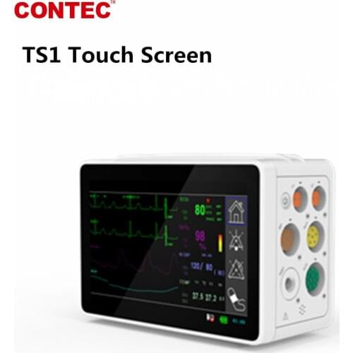 CONTEC TS1 Patient Monitor 5 Para Touch Screen ECG NIBP SPO2 Portable Monitor