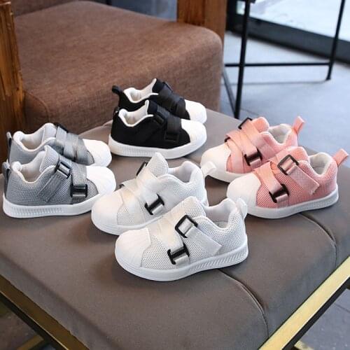 2020 Spring And Autumn Childrens Fashion Sports Shoes Girls Shell Head Board Shoes Baby Korean Version Small Board Shoes Boy