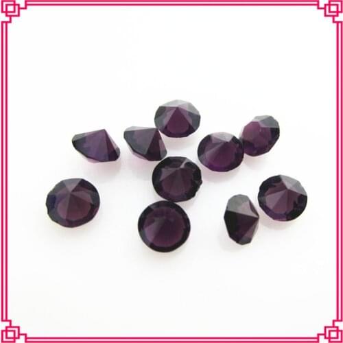 Hot Selling 100pcs 5mm 4mm Dark Purple Crystal February Birthstone Floating Charms Living Glass Memory Lockets DIY Jewelry