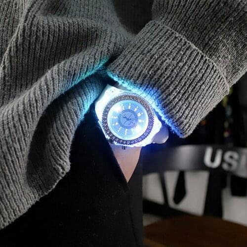 Quartz Women Watch Brand Luminous LED Wristwatch Fluorescent Personality Fashion Male Female Fashion Lovers Watch 11