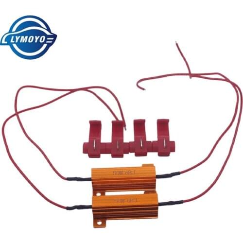 2PCS 7443 W21W 7440 P21/5W 1157 P21W 1156 PY21 50WLED Bulb Brake Fog Lamp LoadTurn Signal Light Resistor Fix Error Fast Flash