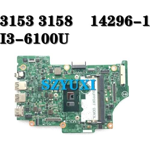 I3-6100U 14296-1 FOR Dell Inspiron 3158 3153 7359 7353 7568 Laptop Motherboard PWB 7M6GF CN-004R7J 04R7J Mainboard100% Tested