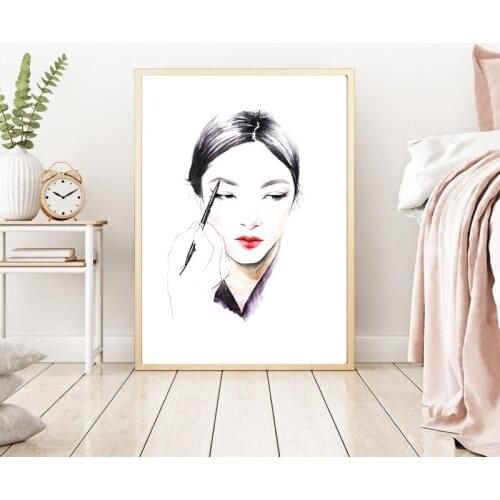 NOOG Fashion Makeup Wall art Poster Nordic Canvas Painting Posters and Prints Pictures For Girl Women Living Room Decor