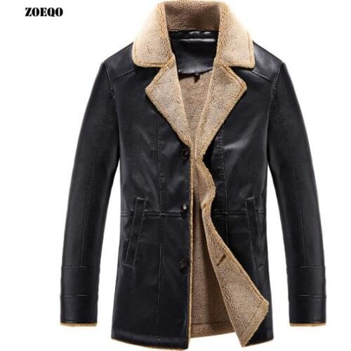 Men Autumn Winter Leather Jacket Motorcycle Leather Jackets Male Business casual Coats Brand New clothing jaqueta couro