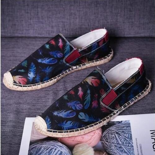 Men driving Casual flats Hemp Espadrilles Fisherman Canvas Shoes Men Fashion Espadrilles Men Loafers Zapatos Hombre A21-20