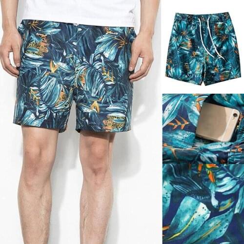 Mens Swim Beach Short Drawstring Trunks Quick Dry Beach Surfing Running Swimming Shorts Casual Male Short Beachwear Sportwear