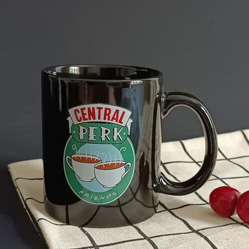 New 320mL Friends Tv Show Central Perk Coffee Mug Creative Personality 9Colors Coffee Milk Tea Juice Ceramic Cup Gift for Friend