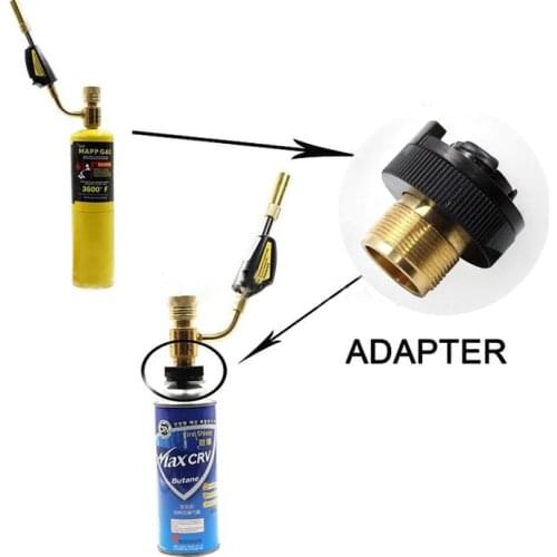 Adaptor CGA600(1"-20UNF) to 220g Butance Cartridge for Braze Welding Torch MAPP Propane Gas Torch Heating Solder Burner adaptor