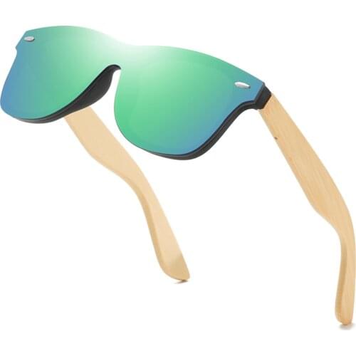 Wood Sunglasses Men Women Square Bamboo Women for Women Men Mirror Sun Glasses Oversize Retro De Sol Masculino Handmade