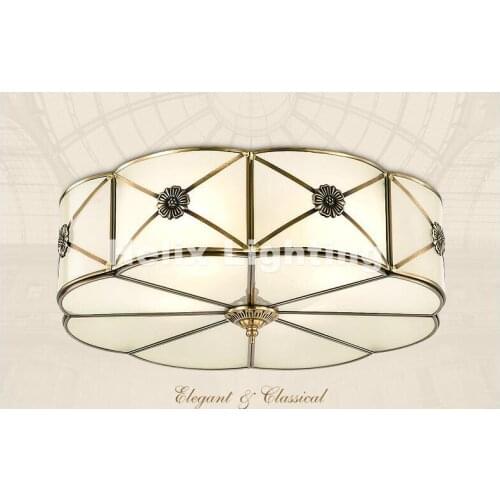 Nordic Brass Vintage LED Modern ceiling Light Lamp Home Lighting Living Room Lustre Flush Mount Ceiling Lights Luminaire