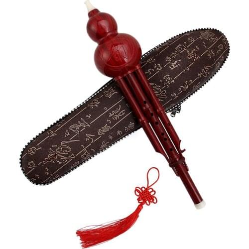 Chinese Traditional Hulusi Gourd Cucurbit Flute C/Bb Professional Ethnic Musical Woodwind Instrument for Beginner Gifts