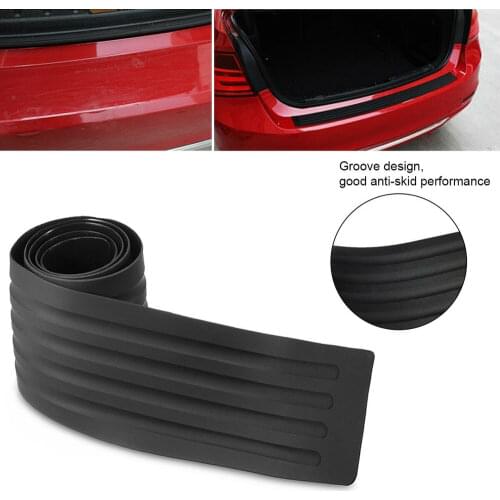 Universal 104*9cm Car Trunk Door Sill Plate Protector Rear Bumper Guard Rubber Mouldings Pad Trim Cover Strip Car Styling
