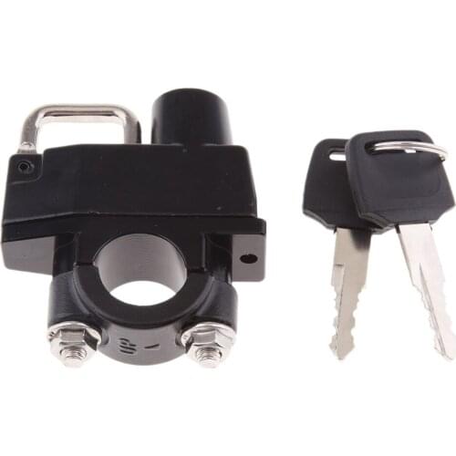 Universal Black Motorcycle Helmet Lock For Tube / Handlebar 7/8 Inch 22mm