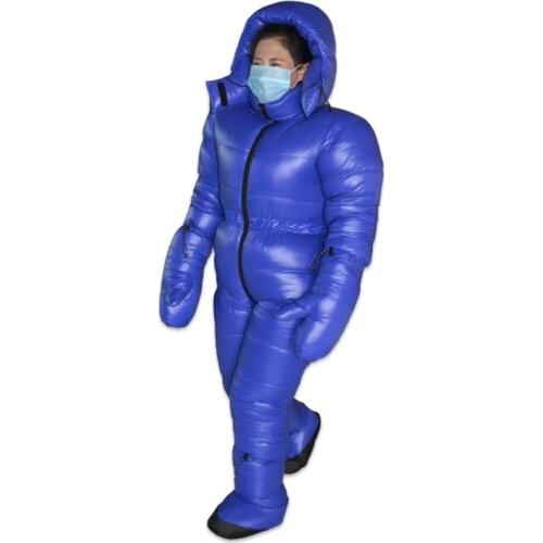 High Quality New Arrival 3000G White Goose Down Filling Winter Down Suit Warm Clothing Conjoined Down Jacket