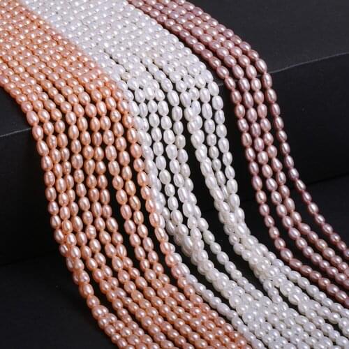 Higt Quality Natural Freshwater Pearl Rice-shaped Loose Beads For Jewelry Making DIY Bracelet Earring Necklace Accessory