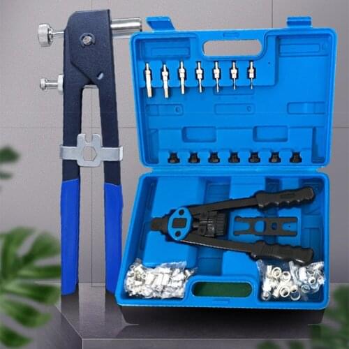 110pc Manual Rivet Nut Machine Bit Sets Hand Riveter 7 Sizes Nosepiece M3-M12 Riveting Tools Threaded Repairing Multitools cheap
