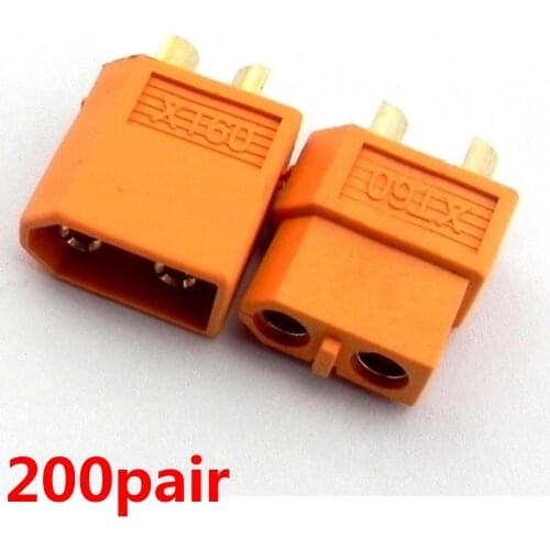 200 Pairs XT60 Male Female Bullet Connectors Plugs For RC LiPo Battery