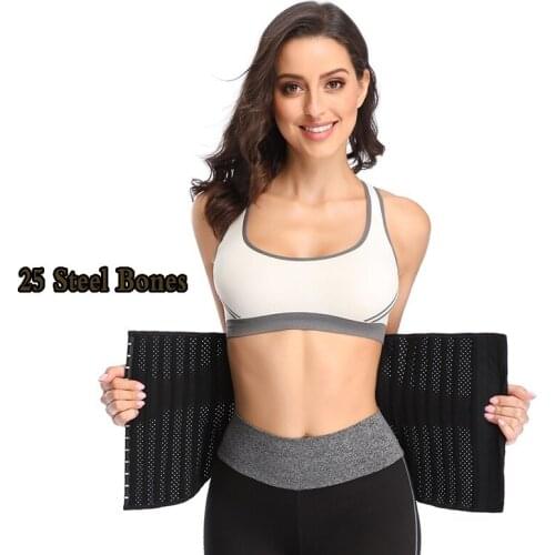 2020 Upgrade Mesh Breathable Instyles Waist Cincher Slimming Belt Plus Size Latex Waist Corset Colombian Gird Body Shaper Waist