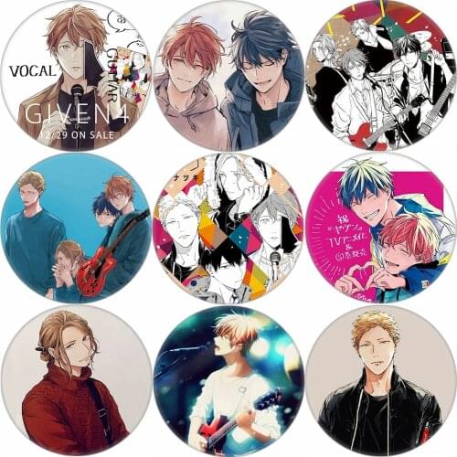 23 Styles GIVEN Sato Mafuyu Kaji Akihiko Brooch Cosplay Badge Backpacks Button Clothes Female Women Party Birthday Gift