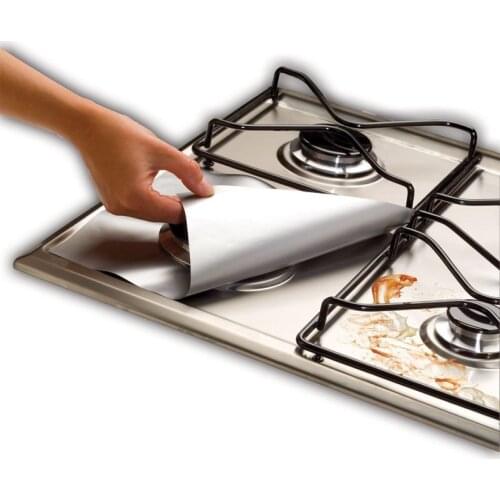 4pcs/lot Non-Stick Gas Hob liner Kitchen Accessories Utensils Stove Protector Cover Liner Creative Kitchen Gadget Goods Supplies