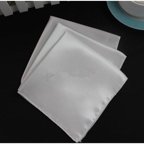 50White 12" Square Satin Dinner Napkins or Handkerchiefs Wedding Party Colors Favor Table Serviettes