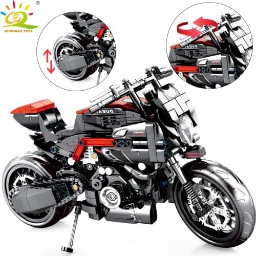 TOYS 702pcs City Motorcycle Technical Track Motocross Building Blocks Speed Vehicle Racing Bricks for Children