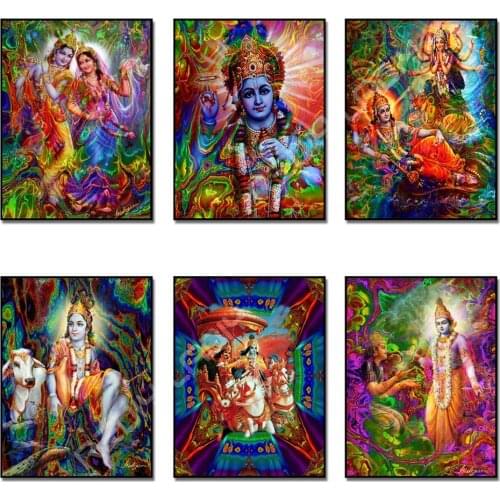 DIY Diamond Painting Lord Krishna Full Square/Round Drill Picture of Rhinestones Mosaic Cross Stitch Paint With Diamonds Art