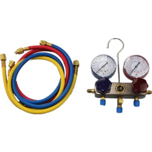 Free Shipping,charging refrigerant R134A Manifold GAUGE,R134 refrigerant pressure gauge ,1.5M charging HOSE