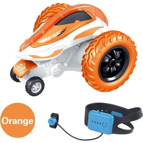 Kids 2.4G 4CH Watch Sensor Roll Flip Stunt RC Car 360 Degree Drift Robot Toy