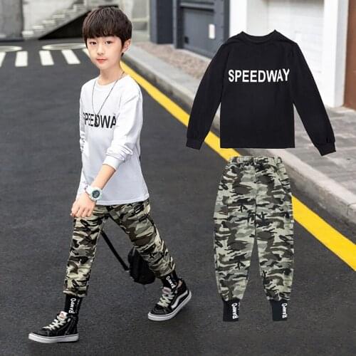 5-12 Years Boys Sportsuit Set Two-piece Spring Autumn Kids Long Sleeve Clothing Fashion Casual Children Clothes Boys Set