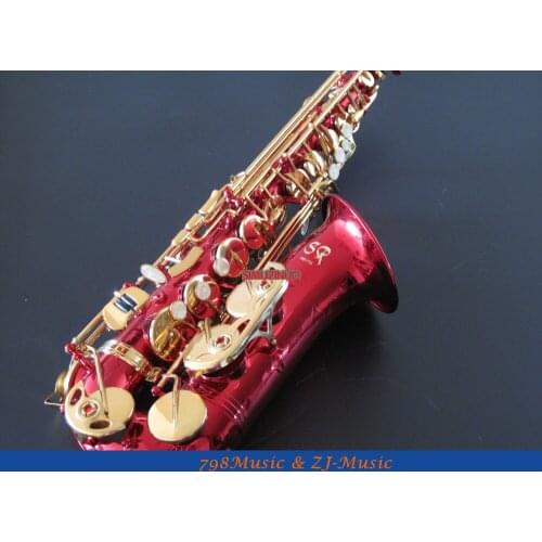 Eb Alto Saxophone Red Body and Lacquer Gold Key