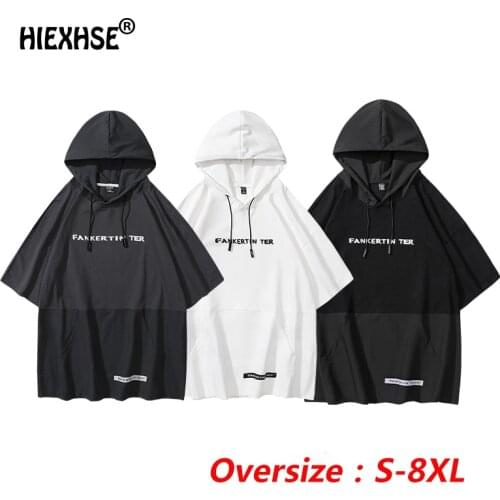 Summer Mens T-Shirt Punk Oversized Harajuku Mens Fashion British Print Korean Japanese Hip Hop Gothic T-Shirt Street S-8XL