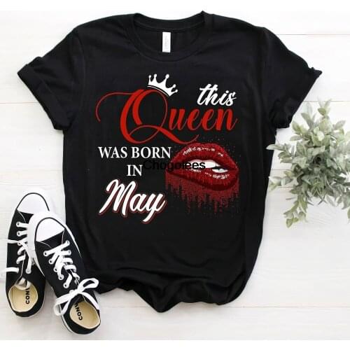 A Queen Was Born In May Tee Shirt Personalized Happy Birthday (Name) Afro May Queen Shirt Black Queen May Gift May Queen NGmay5