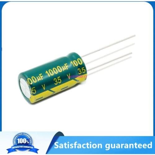 FlashingGoldUniverse 35V 1000UF 1000UF 35V power supply special high-frequency crystal 100pcs Size:10*20MM New