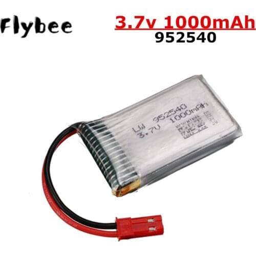 JST Plug 3.7V 1000mAh Lipo Battery for Syma X400 X500 X800 HD1315 HJ818 HJ819 X25 RC Quadcopter Drone Spare Part 1-10pcs