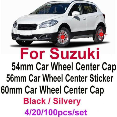 54mm Car Wheel Hub Caps /56mm Car Stickers /60mm Rims Emblem Wheel Hub Cover for Suzuki Swift Alto SX4 Jimnty Car Accessorieses