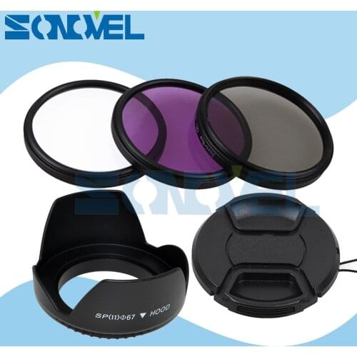 67mm UV CPL FLD Lens Filter Kit+Lens Cap+Flower Lens Hood For Nikon D7500 D7200 D750 D810a D800 D500 D5 D4s & 18-105mm/18-140mm