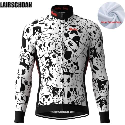 LairschDan Thermal Fleece Cycling Jersey Ciclismo inverno Men Long Sleeve Bike Clothes Winter Outdoor Sportswear Bicycle Jacket