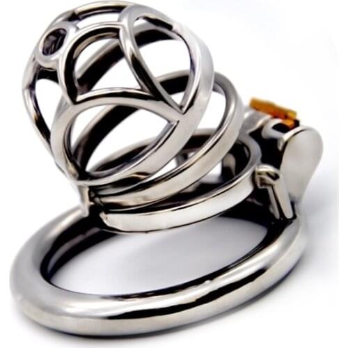 2020 Newest Male Chastity Device 40/45/50mm for Choose Metal Bird Cage Chastity Penis Cage Restraint Penis Rings for Men G256C