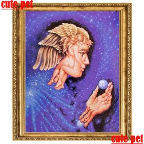 DIY Angel picture in picture Diamond Painting Kit Diamond Art Full Drill Mosaic Embroidery Cross Stitch Decorations No Frame