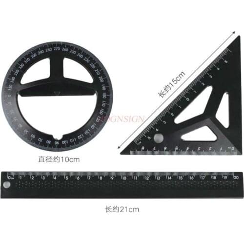 Student Exam Drawing Three-piece Set Measuring Ruler Triangular Plate Protractor Set Ruler Student Stationery