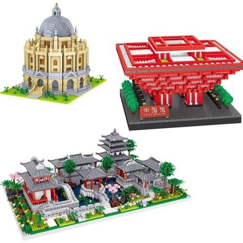 World Architecture Bricks Set LZ8031 Oxford University Technical Diamond Blocks Model Kid Toy Gift