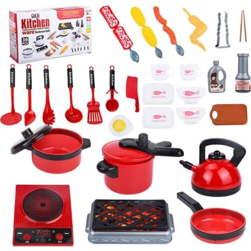 Kitchen Toy Set Kids Pretend Kitchen Gadgets Cooking Pan Pot Pretend Play Kitchen Toys Play Accessories With Pots And Pans