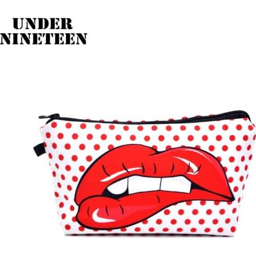 Under Nineteen 2019 New Lip Make Up Bag Large Capacity Cosmetic Bags Necessaire Travel Toiletry Bag Pouch Cosmetic Bag wholesale