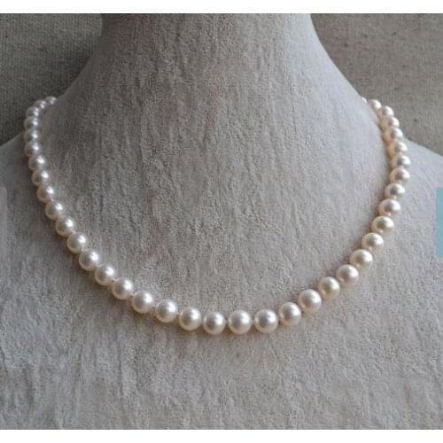 New Arrival Favorite Pearl Necklace AAA 6-7MM Top White Freshwater Pearl Handmade Fashion Jewelry Charming Women Gift