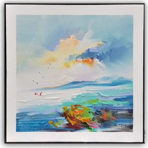 Original oil painting seascape hand-painted Home decoration painting famous high quality Modern artists painting 18011810