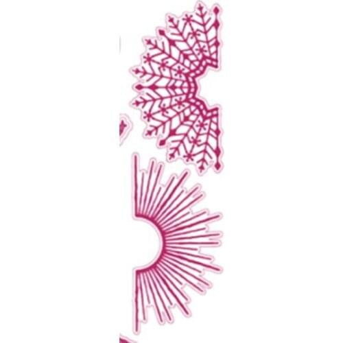 Radiometric Semicircle Cover Cutting Dies Scrapbook Diary Decoration Stencil Embossing Template DIY Greeting Card Handmade 2021